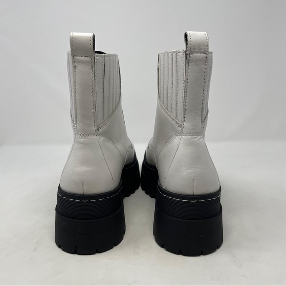 Marc Fisher Prisco Lug Sole Platform Boot Leather Cream Ivory White - NWT - Picture 7 of 13